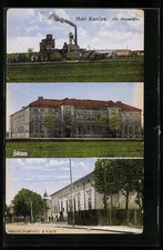 Ansichtskarte Malé Kuncice, Dul. Alexandruv, Skola, Obecni hostinec a kapla 
