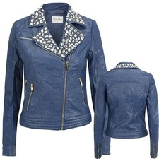 Damen Bikerjacke Lederjacke