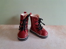 Puppenstiefel in burgund - 6,0cm x 3,0cm