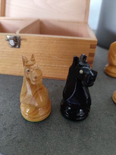 Vintage staunton schachspiel - vintage,