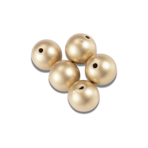 100x acrylperlen 6mm gold matt - 100x,
