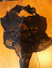 KILLSTAR Dark Desire Blumenspitze Fünfzack Sexy Lingerie Body 4XL