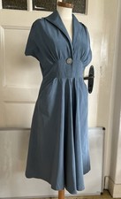 Original Vintage! Wunderschön changierendes 1940er/1950er Jahre Kleid