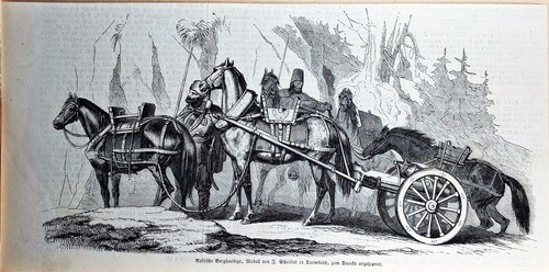 Holzstich 1860 russische - um, 1860.