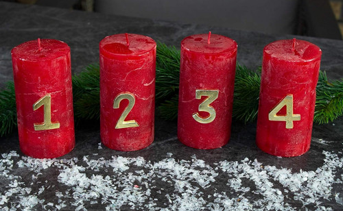 Adventszahlen 1234 kerzenpin - adventszahlen,