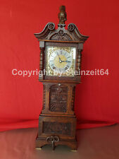 AGUL Miniatur Lenzkirch Standuhr Tischuhr Kaminuhr Uhrwerk alte antike Uhr Zegar