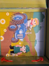 4 Puzzle Kleinkinder, 2x9 Teile, 2x 16 Teile, Bauernhof-Motive 