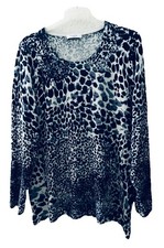 Mayfair by PETER HAHN Feinstrick Pullover, Blautöne weiß/creme Leo, Gr. 48 