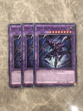Yugioh 3x Playset Böser HELD Darkest Knight SUDA-DE033 Common Deutsch 1.auflage