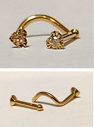 750 echt gold zirkonia - gold, ☺