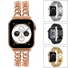 Edelstahl Kette Armband für Apple Watch 11 10 9 8 7 6 5 4 SE 40-49mm Ultra 3 2
