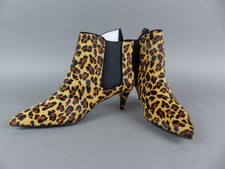 Zara Basic Damen Stiefel Gr. 39 Leopard Fell & Stretch Stiefelette Neu (19592)