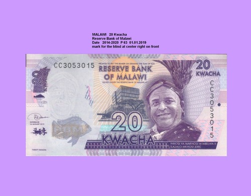 Malawi kwacha 01 2019 - 20, 01.01.2019*