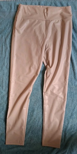 Kunstleder leggins beige - kunstleder, besch