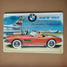 Blechschild BMW 507, ca. 30 x 20 cm, selten - Elvis Presley fuhr auch so einen -