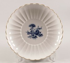 Meissen runde Schale Fächerschale blaue Blumen II. Wahl Ø16,5cm
