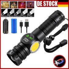 Taschenlampe LED Leuchtweite Militär Taktische USB Wiederaufladbar mit Magnet DE