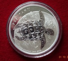 Fiji 10 $ 2011 Taku Turtle 5 oz Silber 999 ST / BU