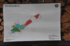 BMW K 100 Schema Hinterrad Antrieb Plakat Leinwand Schule Antik Rar 85 x 55 cm