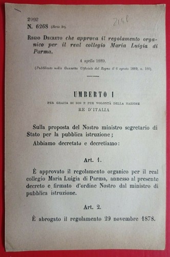 Parma regio erlass - parma-regio,