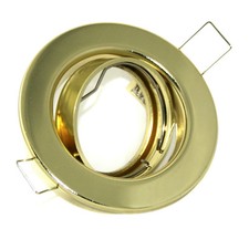 Einbaustrahler 100mm schwenkbar f. Halogen LED GU10 Spots Decke Leuchte Messing