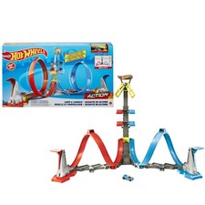 Hot Wheels Loop & Launch Track Set - Spiral Loop Action mit Launcher & Auto