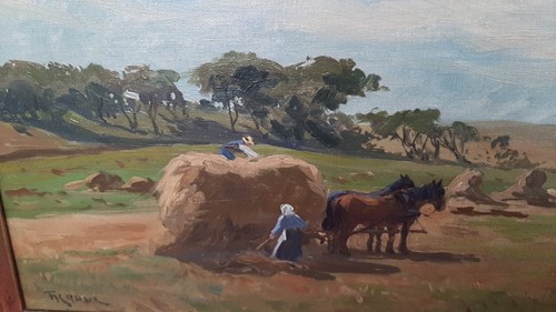 Ernte landschaft öl - ernte,