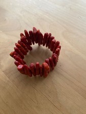 Armband Armreif Koralle Korallenarmband Vintage, ca. 35 mm breit. 