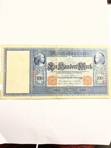 100 mark reichsbanknote 1908 - mark,