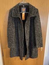 Toller Hugo Boss Orange Wollmantel Damen Gr 40 schwarz-grau, NEU