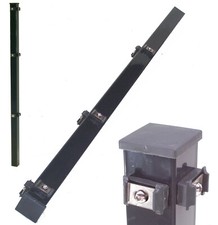Eckpfosten für Doppelstabmattenzaun 90° Pfosten Doppel-Stab Gitter Zaun