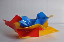 Designer Schalen Acrylglas Plexiglas Kunststoff gewellt Obstschale Deko Objekt