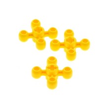 3x Lego Technic Zahnrad Kugelgelenk gelb Kreuz Achs Loch 49135 32072