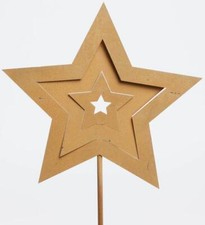 dekoartiver Gartenstecker Stern Metall edelrostig 