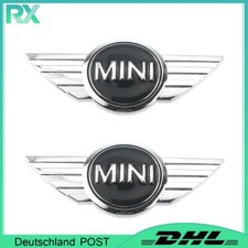 2X Flügeln Emblem Vorne Hinten Motorhaube Heckklappe Abzeichen für Mini Cooper