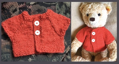 Weste koralle handgestrickt - weste, koralle,