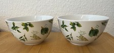 2x CreaTable Luna Kräuter Müslischale Salatschüssel Durchm. 14cm WIE NEU