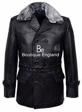 GERMAN PEA COAT Black Furr