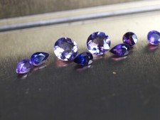 8 Amethyste 2,38 ct rund Tropfen facettiert Brasilien augenrein