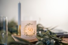 Windlicht Banderole im Design