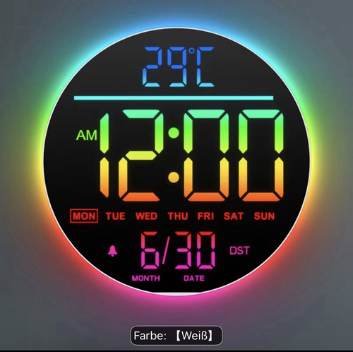 Led digitale wanduhr - digitale,