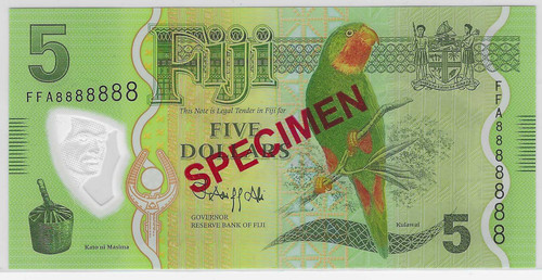 Fiji dollar specimen 2023 - fiji, 5