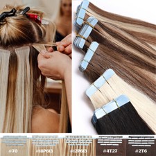 DICK Tape In On 100% Echthaar Remy Hair Extensions Haarverlängerung Skin Weft DE