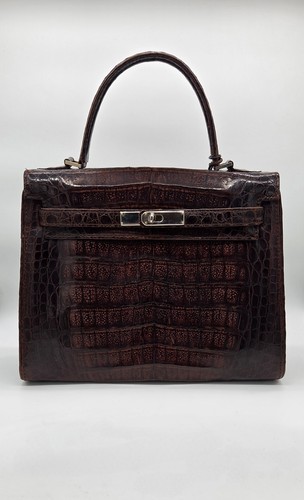 Vintage leder handtasche - vintage,