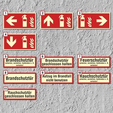Brandschutzzeichen Feuer Brandschutztür Schild Nachleuchtend ASR A1.3
