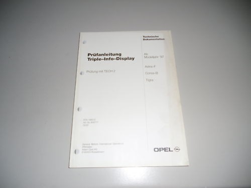 Werkstatthandbuch triple info - werkstatthandbuch,