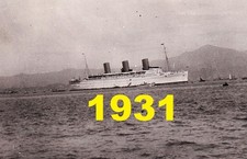 China Hongkong Kaiserin von Großbritannien Dampfer Jungfernfahrt Original Foto 1931