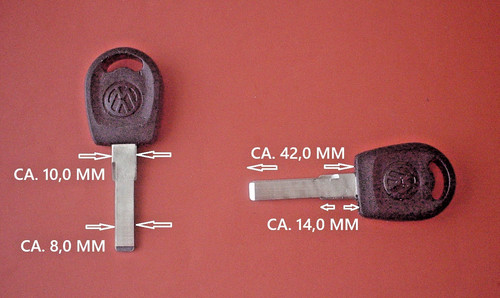 Auto schlüsselrohling - vw,