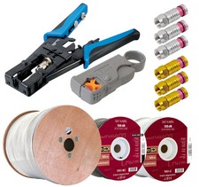 Koaxialkabel 135dB 5-fach REINES KUPFER Antennenkabel SAT TV Digital 4K UHD 3D