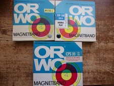 3 alte Tonbänder von ORWO-Wolfen aus der DDR,  bespielt   2